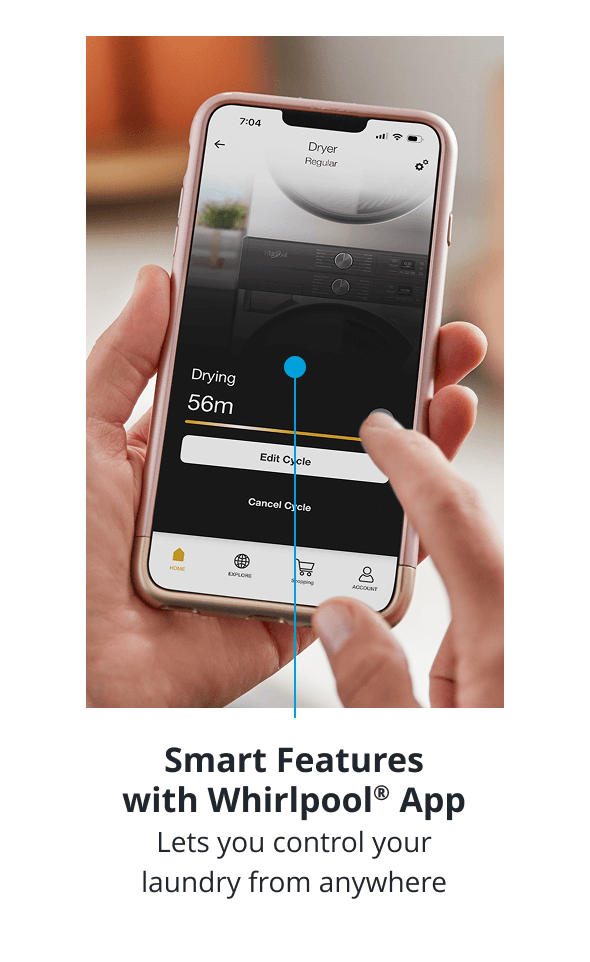 Smart features with the Whirlpool app