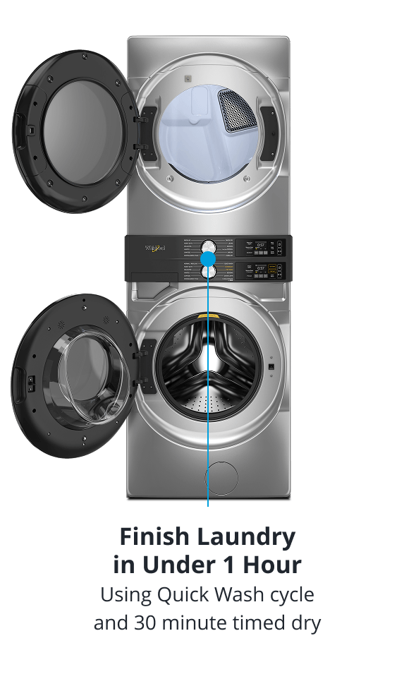 Finish laundry in under 1 hour