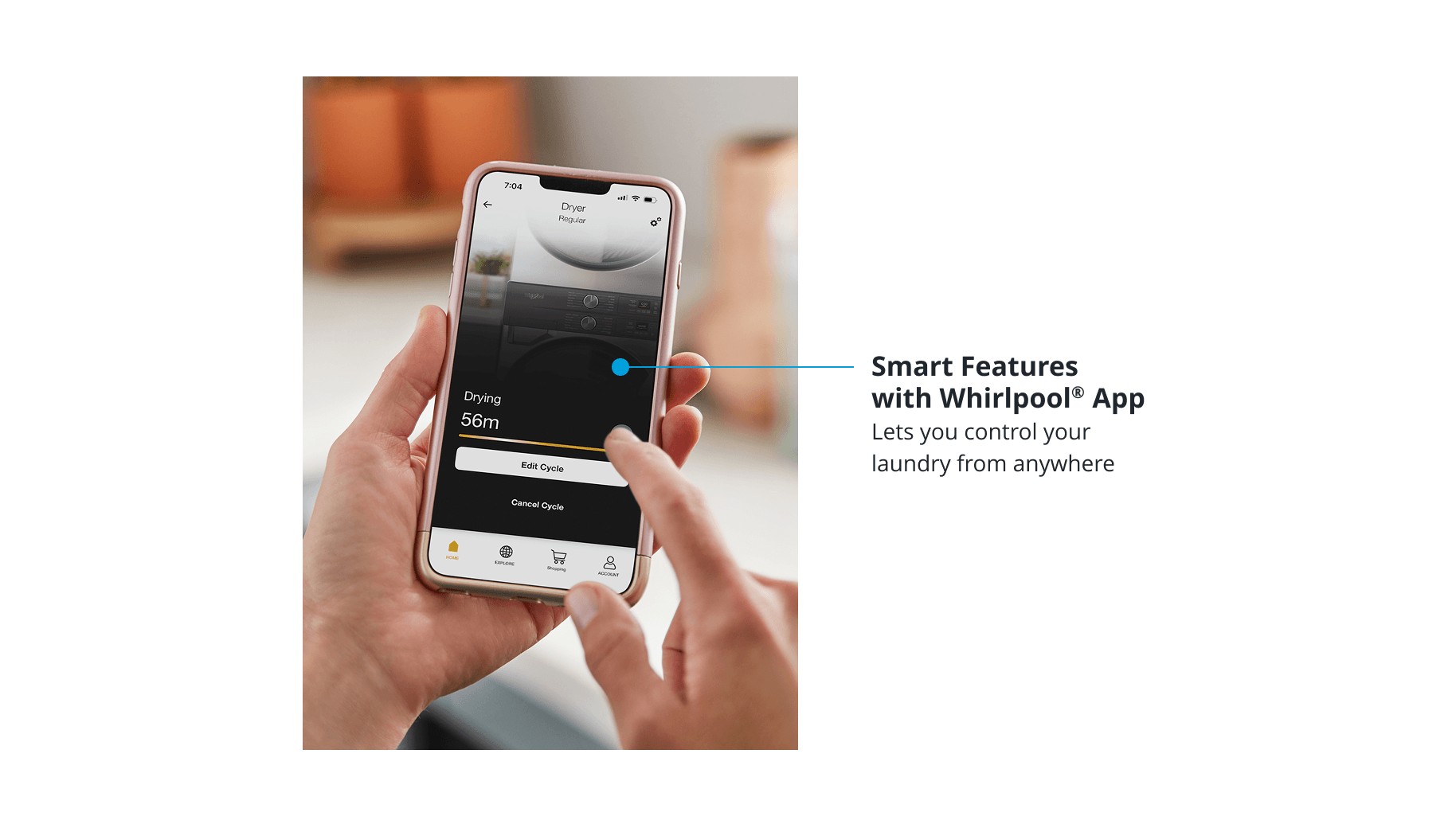 Whirlpool Application on a phone