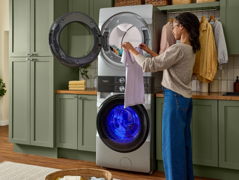 Whirlpool® Smart ENERGY STAR® Laundry Tower with UV Clean Technology & FreshFlow™ Vent System