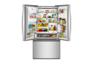 Whirlpool French Door Refrigerator with doors open